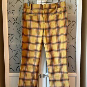 Antrhopologie Plaid Ankle Flare Pants 6